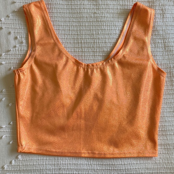 Orange Crop Top Tank - Picture 3 of 3